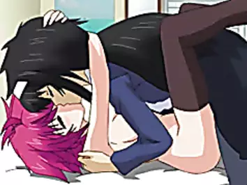Horny hentai shemale hardcore fucked in bed