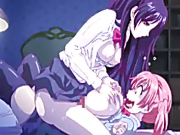 Busty hentai coed gets titty and wet pussy fucking by shemale anime