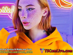 Sweet Red Head SheBoy with Small Johnson Part 2 Webcam Show