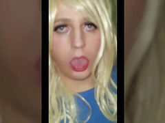 Sissy sucks shaft and gets fucked anal oral crossdresser