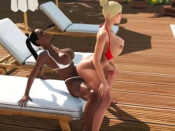 3D Tranny Beauties ANAL Vacation Island