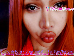 Colossal LadyBoy Shows her Big Sword Live at Webcam Part 4