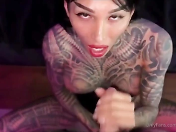 Sexy ladyboy having a great time with male