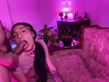 Late night anal marathon with a ts in hot skirt