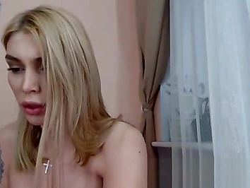 Tattooed Russian heshe jerking off and moans