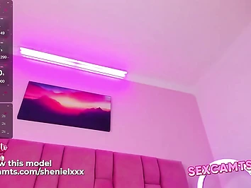 Latina Tranny's Massive Cock POV Jerk-Off Show with Explosive Cumshot - sexcamts.com