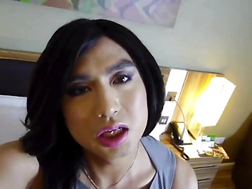 Asian in hot nylons footjov and tease POV