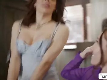 shemale ariel demure bangs friends fiancee maya in front