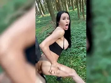 Busty TS Goddess Having Sex in the Forrest!