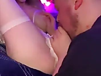 Guy jerks and sucks beautiful shemale gal with long johnson