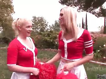 blonde cheerleader anal action outdoors 1